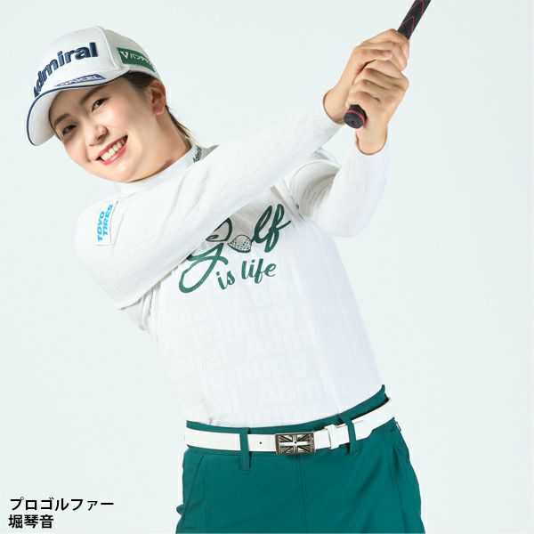 ツアーティー TOUR TEE レディース レディース ゴルフ&ロゴ ロングスリーブ モックシャツ ADLA468 詳細5