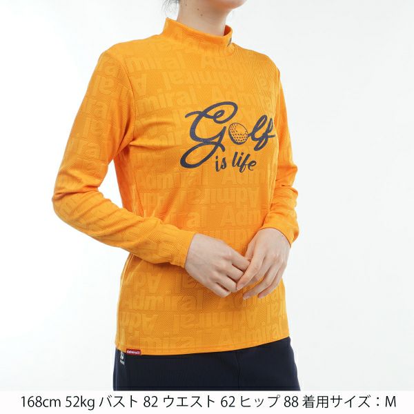 ツアーティー TOUR TEE レディース レディース ゴルフ&ロゴ ロングスリーブ モックシャツ ADLA468 詳細13