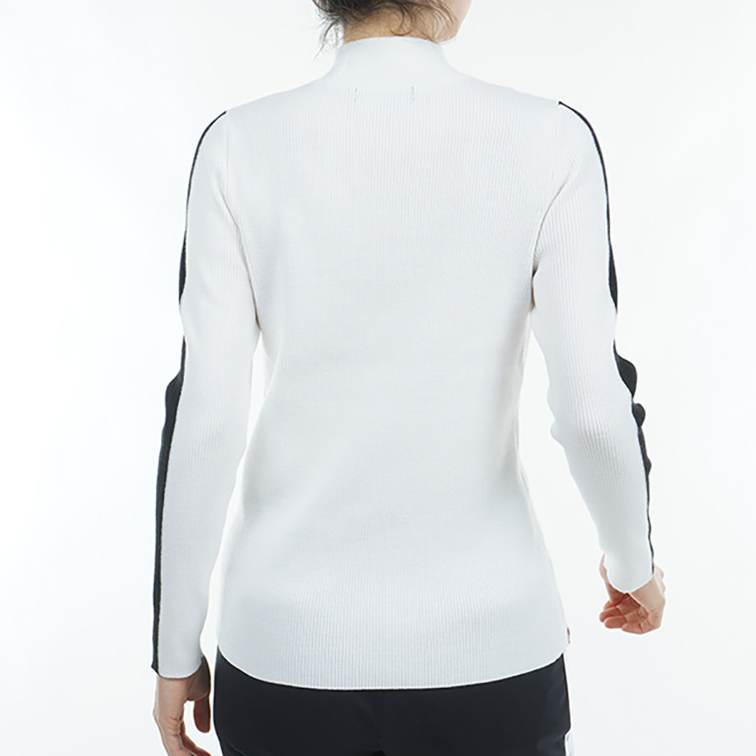 ツアーティー TOUR TEE レディース レディース フロントスリット モックネックリブセーター ADLA476 詳細5