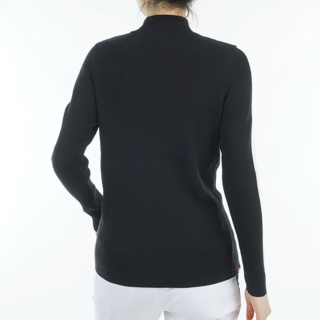 ツアーティー TOUR TEE レディース レディース フロントスリット モックネックリブセーター ADLA476 詳細7