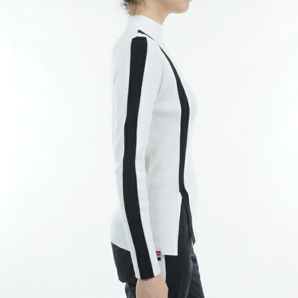 ツアーティー TOUR TEE レディース レディース フロントスリット モックネックリブセーター ADLA476 詳細13