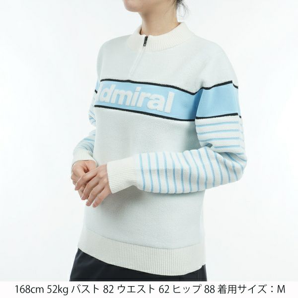 ツアーティー TOUR TEE レディース レディース モールヤーン ハーフジップセーター ADLA485 詳細4