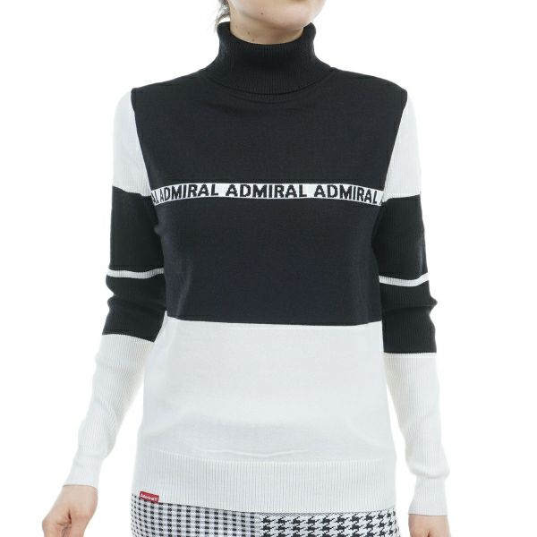 ツアーティー TOUR TEE レディース レディース パネルカラー タートルネックセーター ADLA486 詳細2