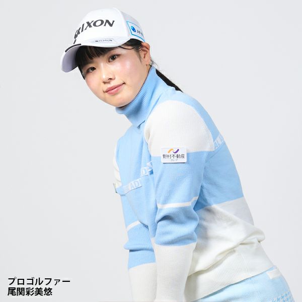 ツアーティー TOUR TEE レディース レディース パネルカラー タートルネックセーター ADLA486 詳細5