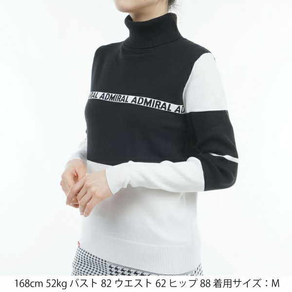 ツアーティー TOUR TEE レディース レディース パネルカラー タートルネックセーター ADLA486 詳細8