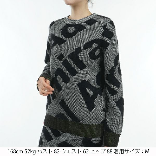 ツアーティー TOUR TEE レディース レディース フェザーロゴ ツイーディークルーセーター ADLA487 詳細6