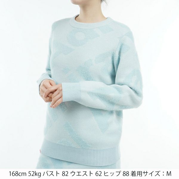 ツアーティー TOUR TEE レディース レディース フェザーロゴ ツイーディークルーセーター ADLA487 詳細8