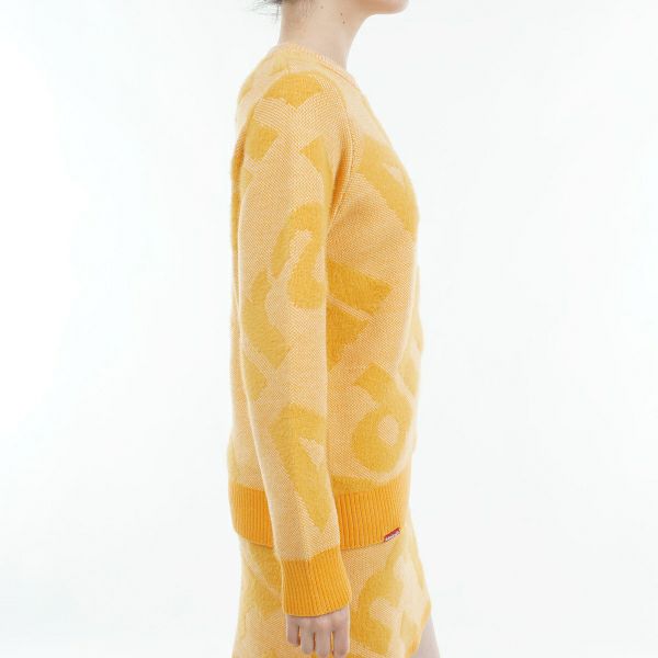 ツアーティー TOUR TEE レディース レディース フェザーロゴ ツイーディークルーセーター ADLA487 詳細11