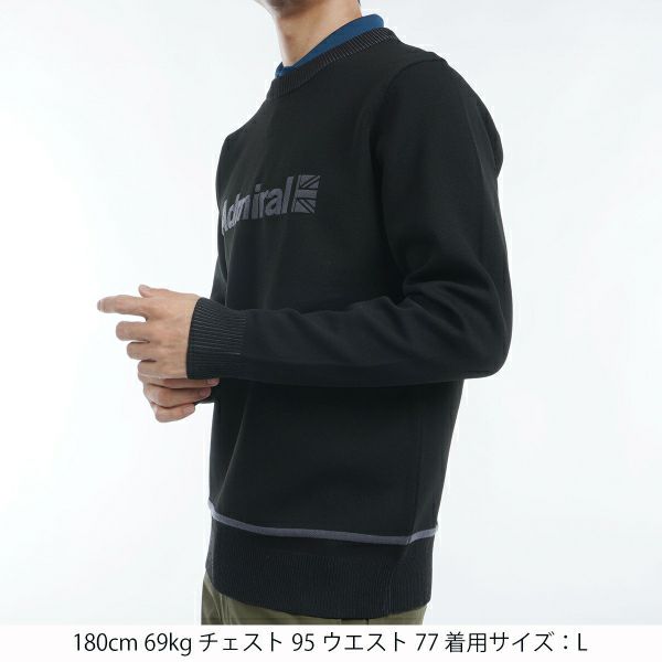 ツアーティー TOUR TEE メンズ メンズ フラッグロゴ クルーネックセーター ADMA452 詳細5