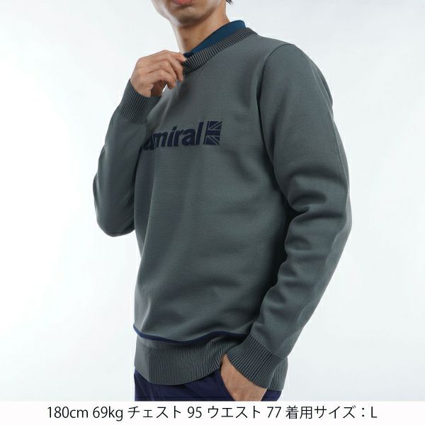 ツアーティー TOUR TEE メンズ メンズ フラッグロゴ クルーネックセーター ADMA452 詳細7