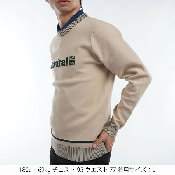 ツアーティー TOUR TEE メンズ メンズ フラッグロゴ クルーネックセーター ADMA452 詳細9