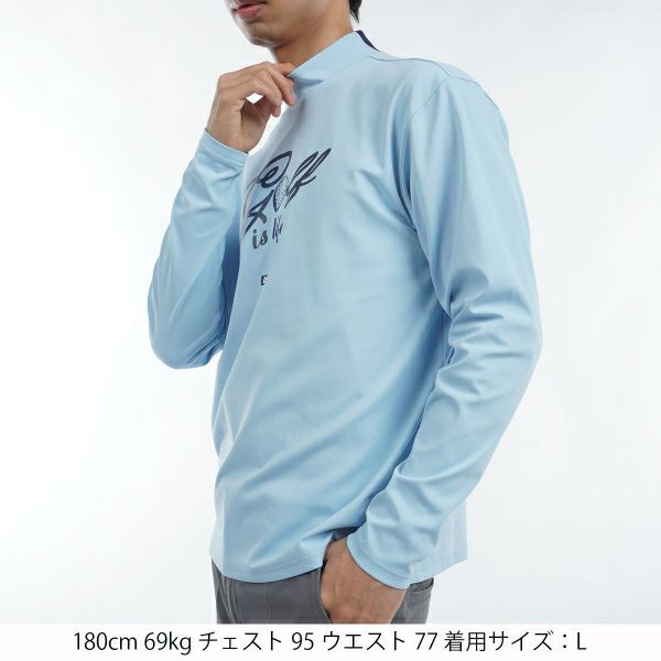 ツアーティー TOUR TEE メンズ メンズ ストレッチロングスリーブ モックネックシャツ ADMA455 詳細6