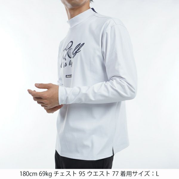 ツアーティー TOUR TEE メンズ メンズ ストレッチロングスリーブ モックネックシャツ ADMA455 詳細8