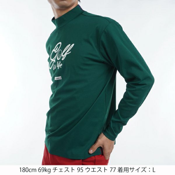 ツアーティー TOUR TEE メンズ メンズ ストレッチロングスリーブ モックネックシャツ ADMA455 詳細14