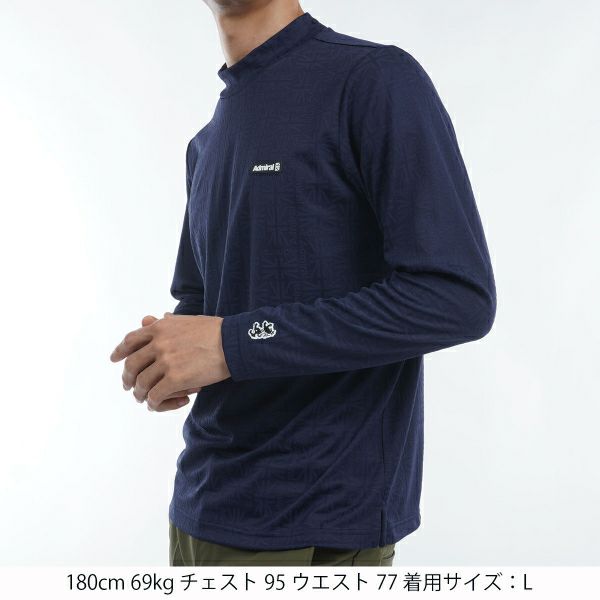 ツアーティー TOUR TEE メンズ メンズ UJジャガード ロングスリーブ モックネックシャツ ADMA456 詳細9