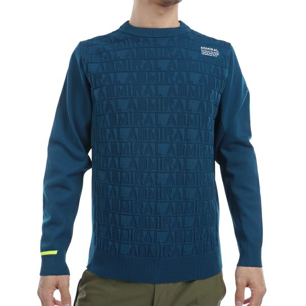 ツアーティー TOUR TEE メンズ メンズ ロゴジャガード クルーネックセーター ADMA460 詳細1