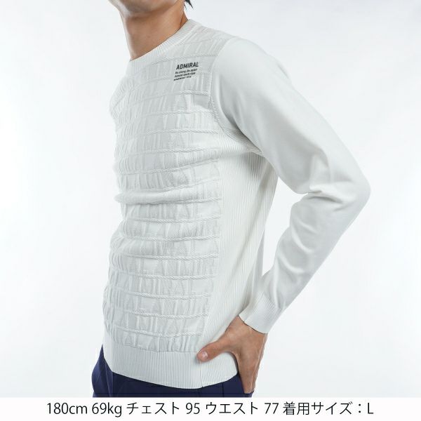 ツアーティー TOUR TEE メンズ メンズ ロゴジャガード クルーネックセーター ADMA460 詳細6