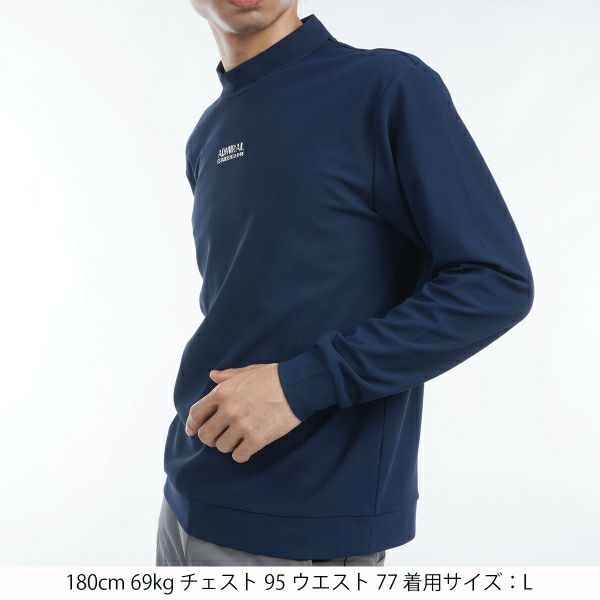 Admiral golf モックネック シャツ　ネイビー Admiral golf モックネック シャツ ネイビー Admiral golf