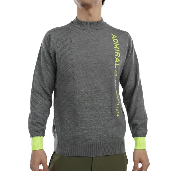 40%OFF】[アドミラル ゴルフ]メンズ ラインロゴ モックネックセーター