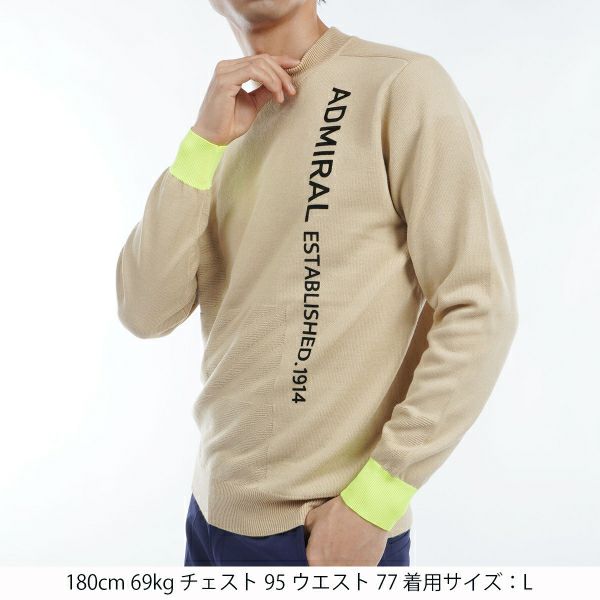 ツアーティー TOUR TEE メンズ メンズ ラインロゴ モックネックセーター ADMA466 詳細9
