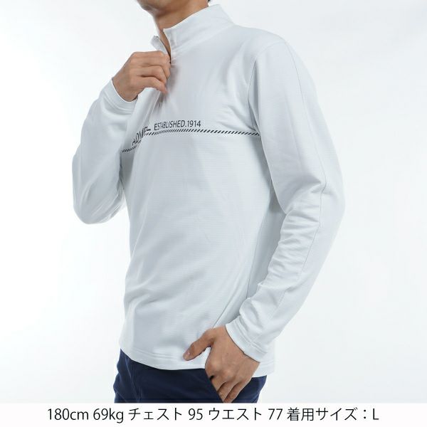 ツアーティー TOUR TEE メンズ メンズ 裏起毛 ロングスリーブハーフジップシャツ ADMA467 詳細3