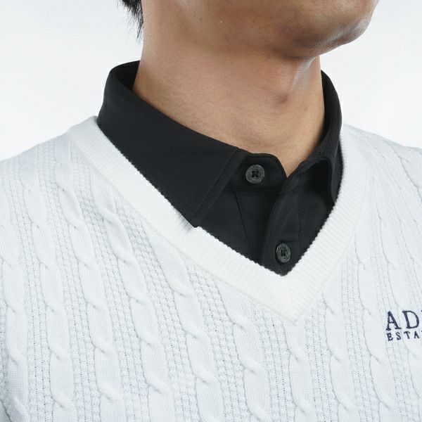 30％OFF】[アドミラル ゴルフ]メンズ ケーブルパターン Vネック