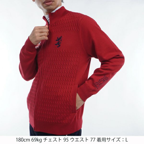 40%OFF】[アドミラル ゴルフ]メンズ フラッグ フルジップ ニット
