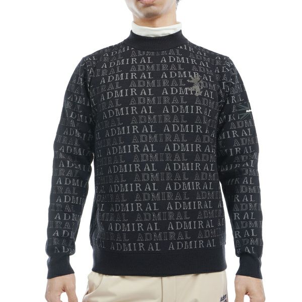 ツアーティー TOUR TEE メンズ メンズ ビッグランパント ロゴジャガード モックネックセーター ADMA480 詳細2