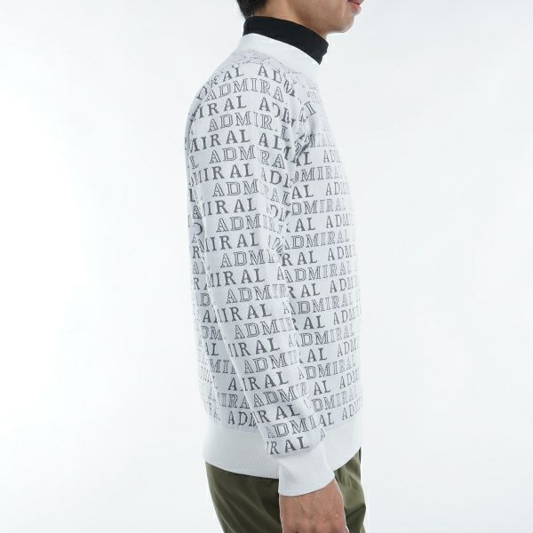 ツアーティー TOUR TEE メンズ メンズ ビッグランパント ロゴジャガード モックネックセーター ADMA480 詳細14