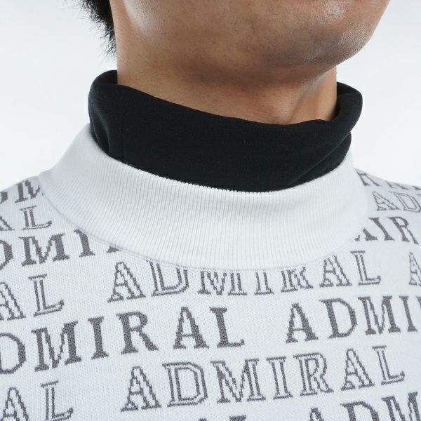 ツアーティー TOUR TEE メンズ メンズ ビッグランパント ロゴジャガード モックネックセーター ADMA480 詳細16