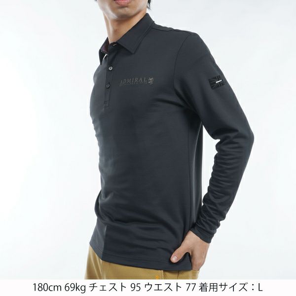 40%OFF】[アドミラル ゴルフ]メンズ 裏起毛 ロングスリーブシャツ