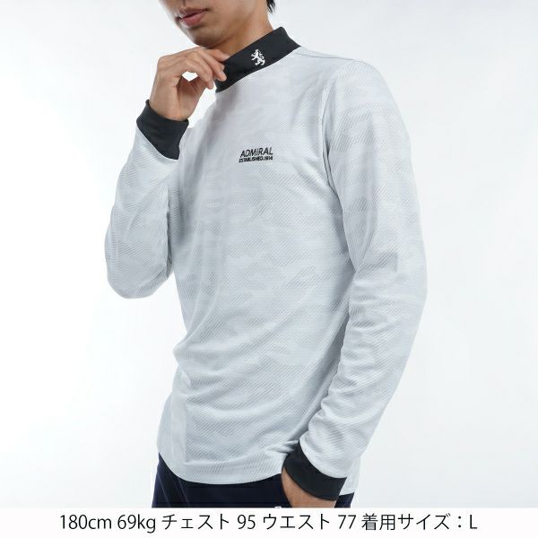 ツアーティー TOUR TEE メンズ メンズ 裏起毛 カモフラプリント ハイネックシャツ ADMA483 詳細6