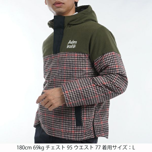 サイズ：M ADMIRAL アドミラル  中綿 ジップジャケット パーカー  ブルー系 [240101426927] ゴルフウェア レディース ストスト 30％OFF】[アドミラル ゴルフ]メンズ ボアミックス 中綿ハーフ