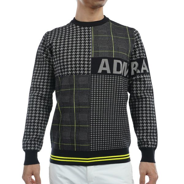 ツアーティー TOUR TEE メンズ メンズ ツイーディーパターンミックス クルーネックセーター ADMA489 詳細1
