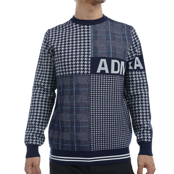 ツアーティー TOUR TEE メンズ メンズ ツイーディーパターンミックス クルーネックセーター ADMA489 詳細2