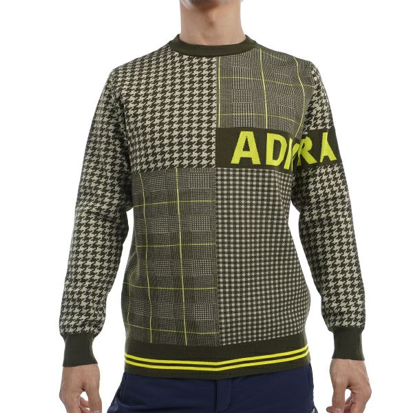 ツアーティー TOUR TEE メンズ メンズ ツイーディーパターンミックス クルーネックセーター ADMA489 詳細3
