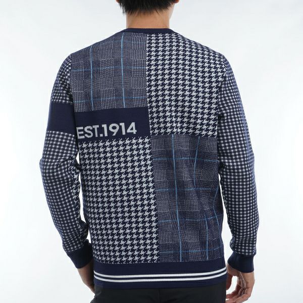 ツアーティー TOUR TEE メンズ メンズ ツイーディーパターンミックス クルーネックセーター ADMA489 詳細7