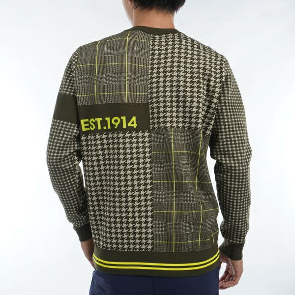 ツアーティー TOUR TEE メンズ メンズ ツイーディーパターンミックス クルーネックセーター ADMA489 詳細9