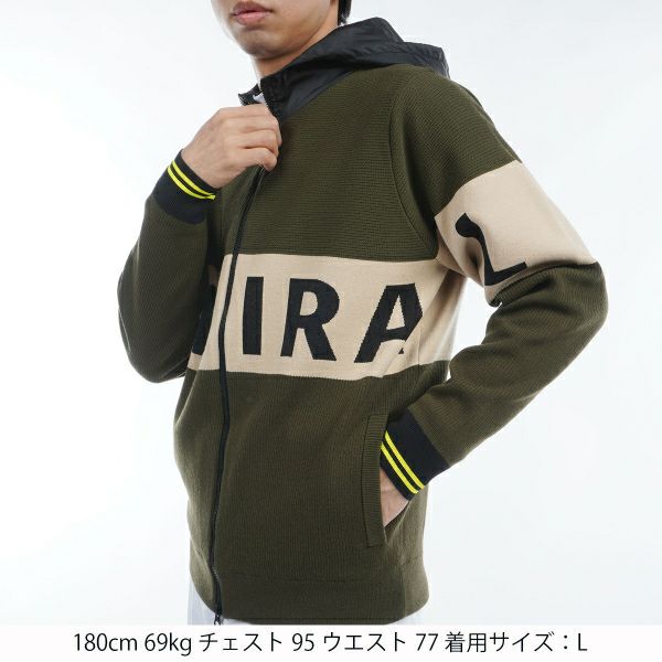 ツアーティー TOUR TEE メンズ メンズ 防風裏地付 フルジップニットジャケット ADMA491 詳細4