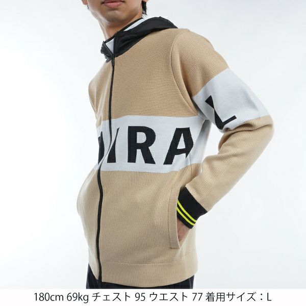 ツアーティー TOUR TEE メンズ メンズ 防風裏地付 フルジップニットジャケット ADMA491 詳細8