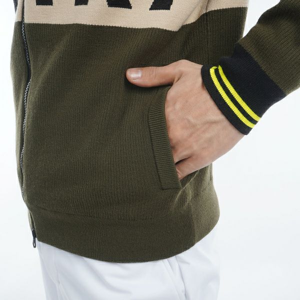 ツアーティー TOUR TEE メンズ メンズ 防風裏地付 フルジップニットジャケット ADMA491 詳細12