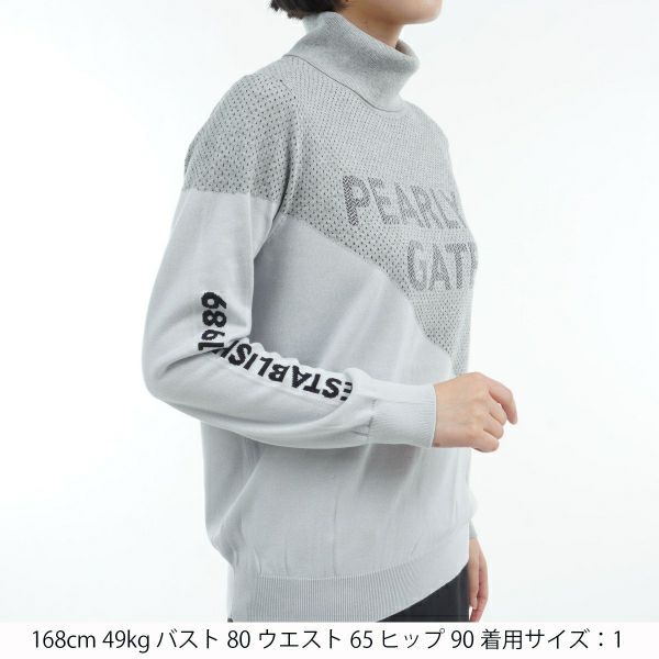パーリーゲイツ]レディースカシミヤタッチコットンタートルネック  