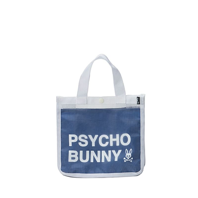 PSYCHO BUNNY キャディバッグ ホワイト/ブルー ゴルフバッグ