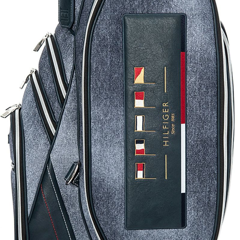 みぃページ トミーヒルフィガーゴルフ]カートキャディバッグ シグネチャーワッペン
