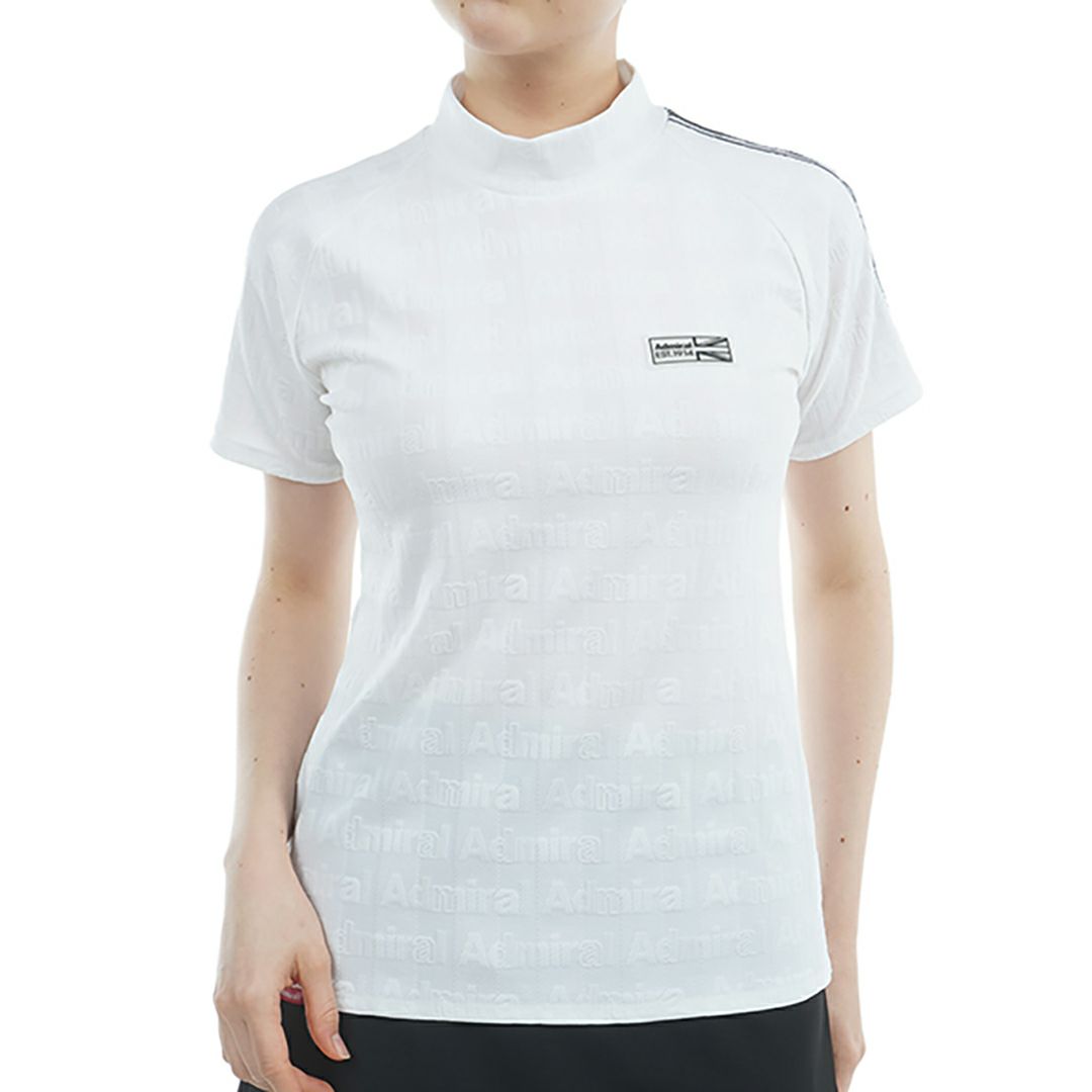 アドミラル ゴルフ Admiral GOLF レディース レディース ストライプジャガード モックネックシャツ ADLA503 詳細2