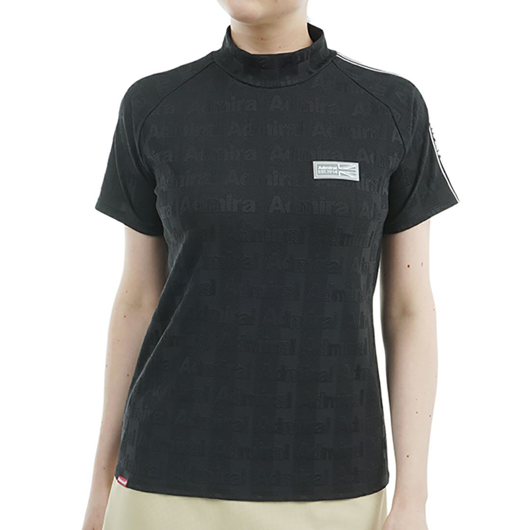 アドミラル ゴルフ Admiral GOLF レディース レディース ストライプジャガード モックネックシャツ ADLA503 詳細3