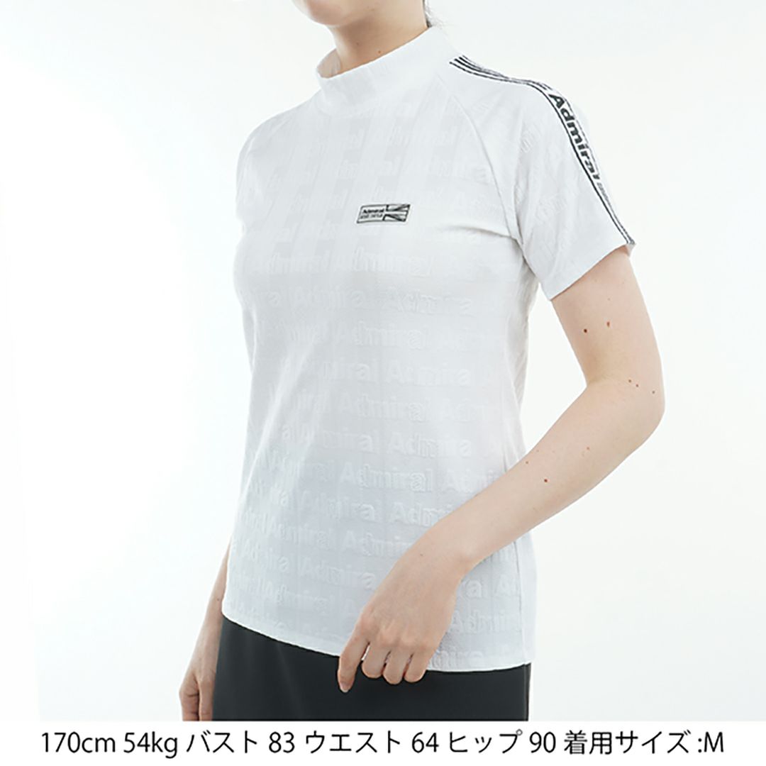 アドミラル ゴルフ Admiral GOLF レディース レディース ストライプジャガード モックネックシャツ ADLA503 詳細7