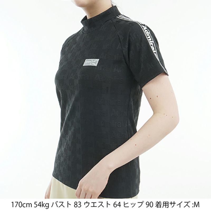 アドミラル ゴルフ Admiral GOLF レディース レディース ストライプジャガード モックネックシャツ ADLA503 詳細9