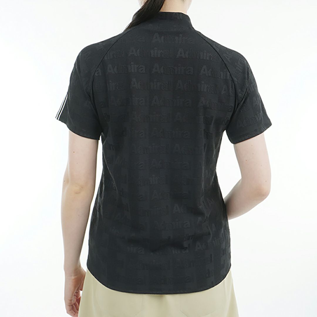 アドミラル ゴルフ Admiral GOLF レディース レディース ストライプジャガード モックネックシャツ ADLA503 詳細10