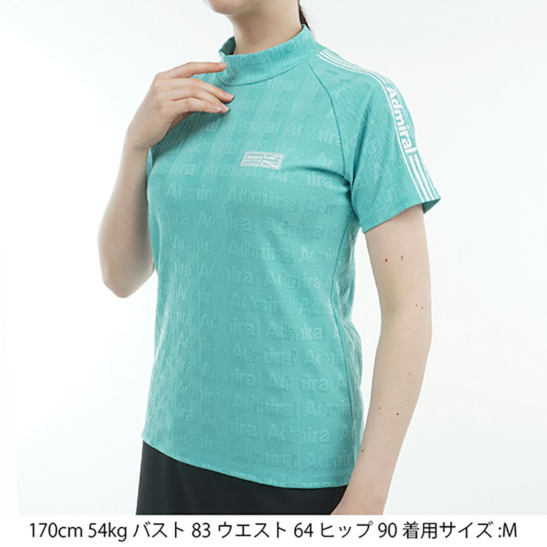 アドミラル ゴルフ Admiral GOLF レディース レディース ストライプジャガード モックネックシャツ ADLA503 詳細11